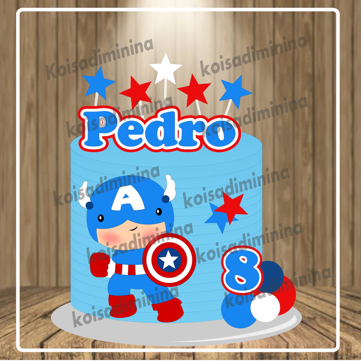 Arquivo em Camadas Capitão America Cute