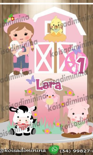 Arquivo em camadas Fazendinha girl cute