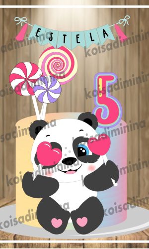 Arquivo em Camadas Panda com Pirulito