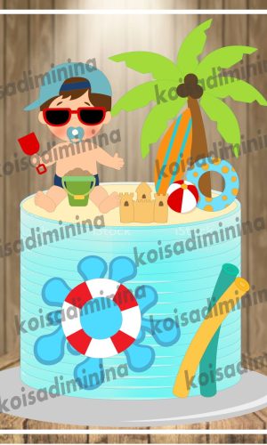 Arquivo em camadas Praia baby boy