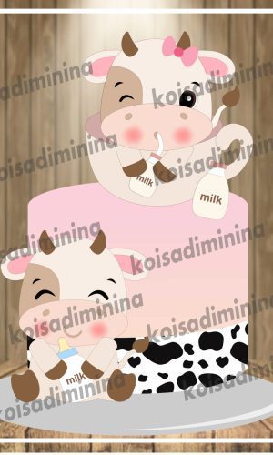 Arquivo em camadas Vaquinha cute baby