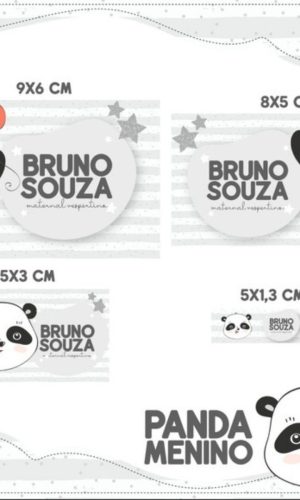 Arquivo Etiqueta Escolar Panda STUDIO PDF PNG