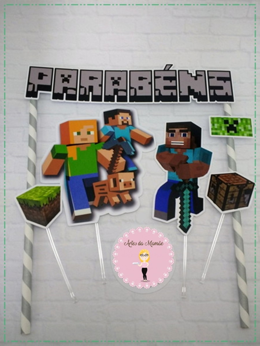 Arquivo para corte topo bolo Minecraft