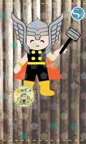 Arquivo Personagem THOR CUTE CAMADAS Ref: 1439 STUDIO