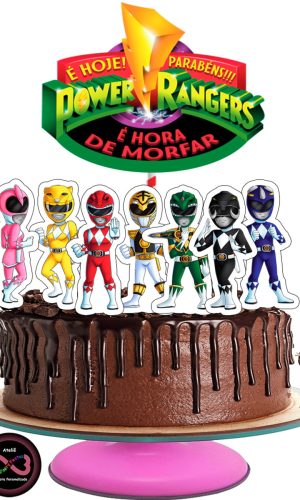 ARQUIVO PSD – Topo de Bolo – Power Rangers