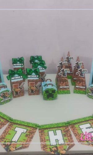 Arquivo Silhouette - Kit Festa Minecraft