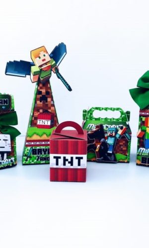 Arquivo Silhouette - Kit Festa Minecraft