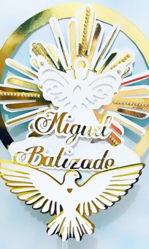 Arquivo Silhouette Topo Bolo Camadas Batismo Espírito Santo