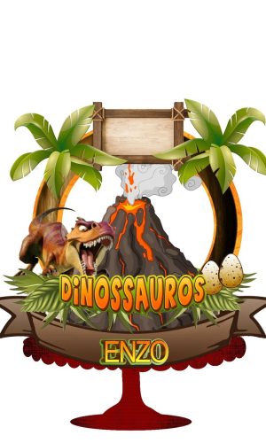 Arquivo Silhouette Topo Bolo Dinossauros