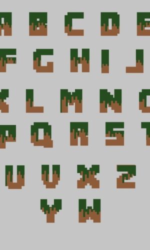 Arquivo Silhouette Topo de Bolo Alfabeto Minecraft