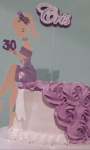Arquivo silhouette topo de bolo aniversario mulher