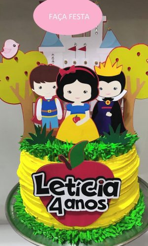 Arquivo Silhouette Topo de Bolo Branca de Neve Cute