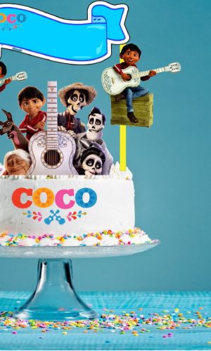 Arquivo Silhouette Topo de Bolo Coco a Vida É Uma Festa