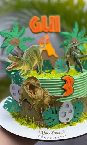 Arquivo silhouette topo de bolo dinossauro