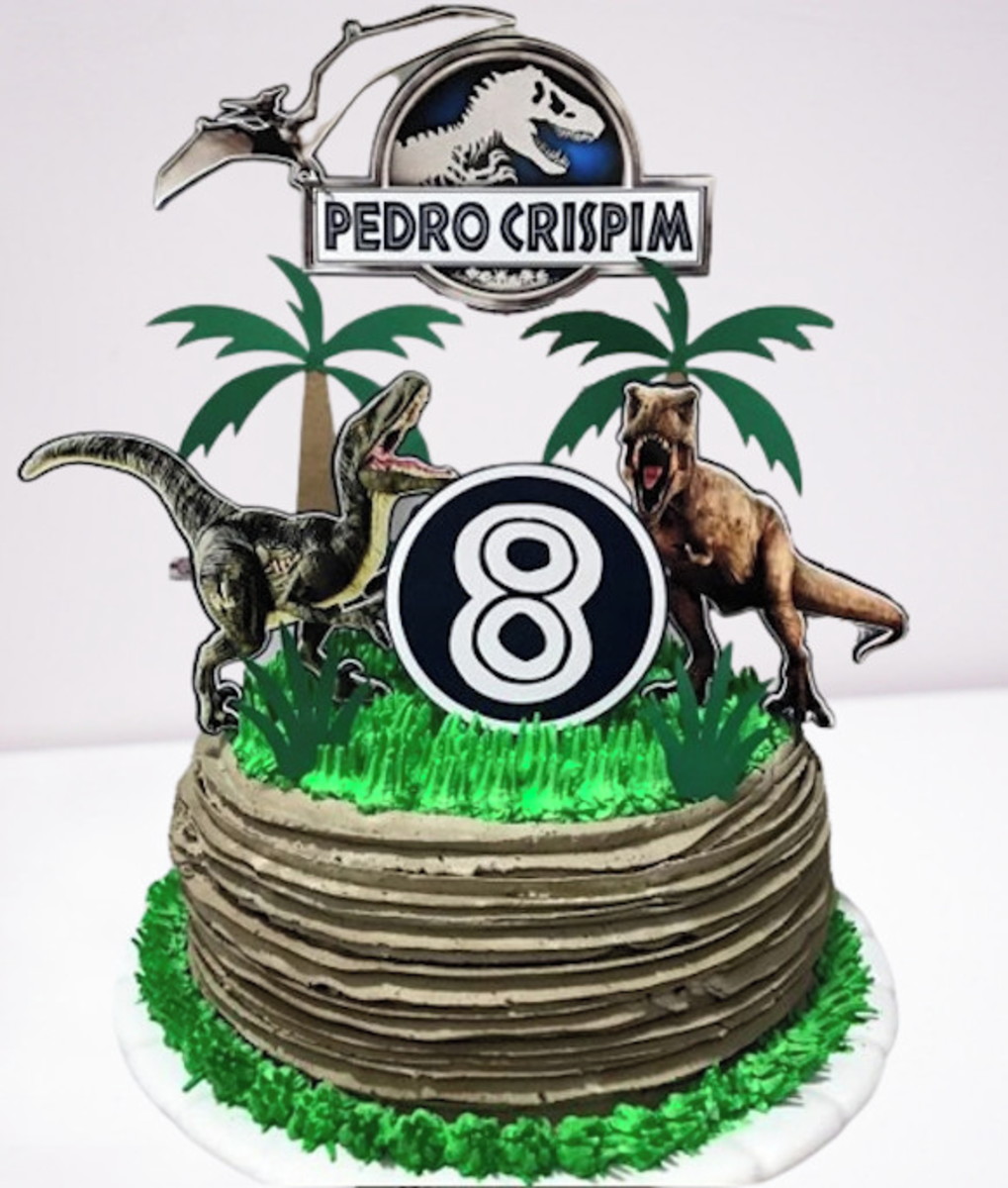 Arquivo Silhouette Topo de Bolo Dinossauros Jurassic World