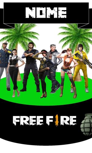 Arquivo Silhouette Topo de Bolo Free Fire