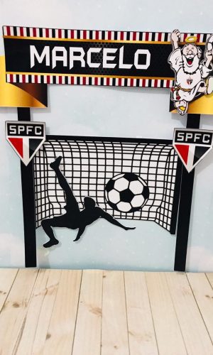 Arquivo Silhouette Topo de Bolo Futebol São Paulo