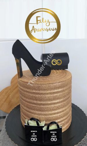 Arquivo Silhouette Topo de Bolo Luxo Sapato Bolsa Mulheres