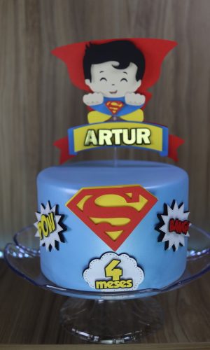 Arquivo Silhouette Topo de Bolo Super Man Cute Studio