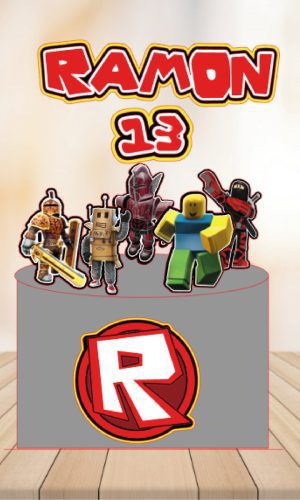 Arquivo Silhouette Topper de Bolo Lego Roblox