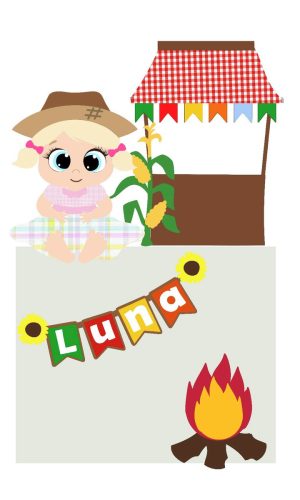 arquivo topo arraia festa junina menininha cute em camadas