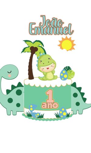 arquivo topo baby dino cute em camadas