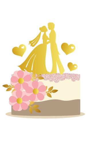 Arquivo Topo de Bolo 3d para Casamento