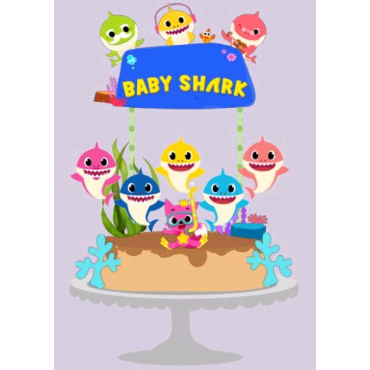 ARQUIVO TOPO DE BOLO BABY SHARK #11213