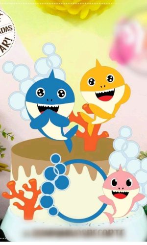 ARQUIVO TOPO DE BOLO BABY SHARK #11217