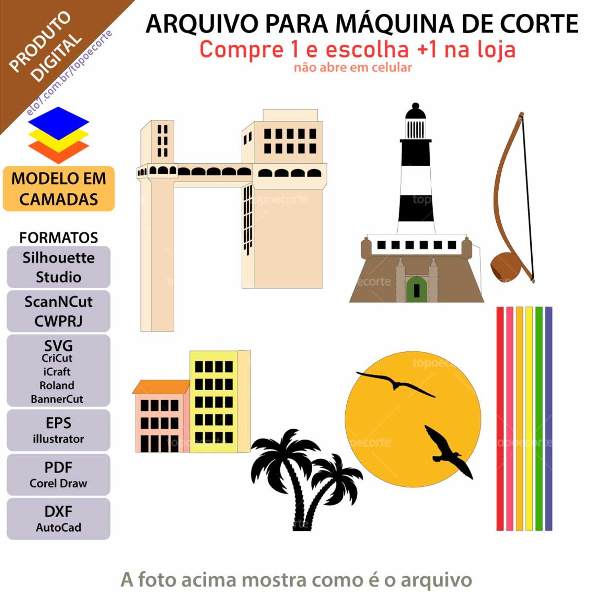 Arquivo Topo de Bolo Bahia +1 Arquivo da Loja