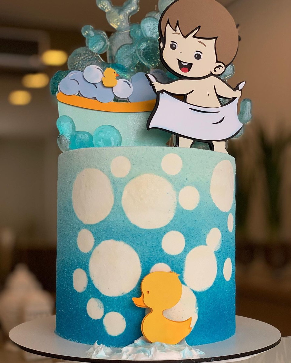 Arquivo Topo de Bolo - Bebe Menino na Banheira