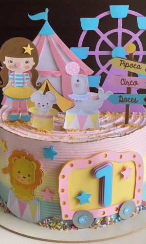 Arquivo Topo De Bolo Circo Menina