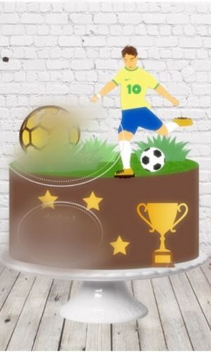 Arquivo Topo de Bolo Copa do Mundo 2022 Brasil Menino #15433