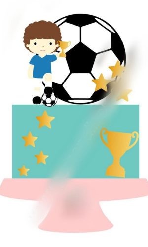 Arquivo Topo de Bolo Copa do Mundo 2022 Brasil Menino #15441