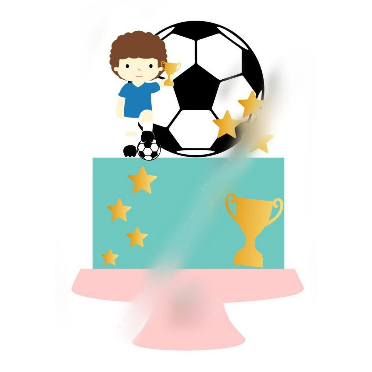 Arquivo Topo de Bolo Copa do Mundo 2022 Brasil Menino #15441