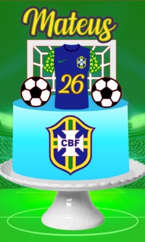 Arquivo Topo de Bolo Copa do Mundo Camadas Ganhe +3 Produtos