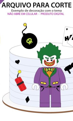 Arquivo Topo De Bolo Coringa Lego +1 Arquivo Da Loja