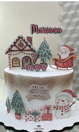 Arquivo Topo de Bolo de Natal Aquarelado.studio