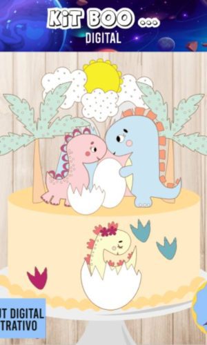 Arquivo Topo de Bolo - Dino Cute