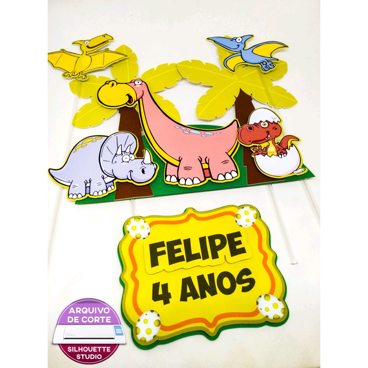 ARQUIVO TOPO DE BOLO DINOSSAURO #11268