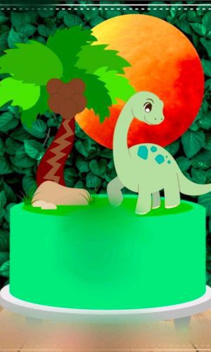 Arquivo Topo de Bolo Dinossauro #11271