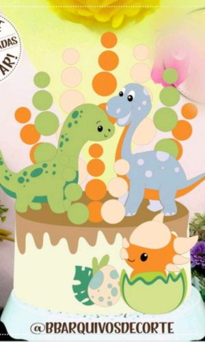 Arquivo Topo de Bolo Dinossauro #11273