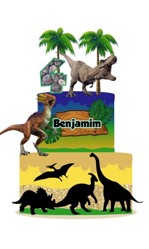 Arquivo Topo de Bolo Dinossauro Andares