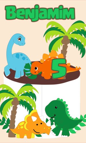Arquivo Topo de Bolo Dinossauro Benjamim - Camadas