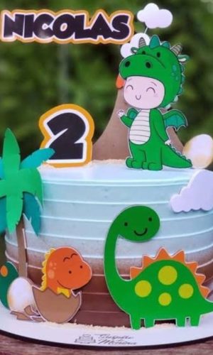 Arquivo Topo de Bolo Dinossauro