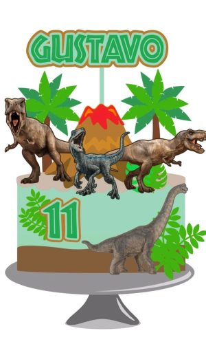 Arquivo topo de bolo dinossauro