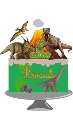 Arquivo topo de bolo dinossauro
