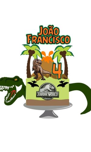 Arquivo topo de bolo dinossauro