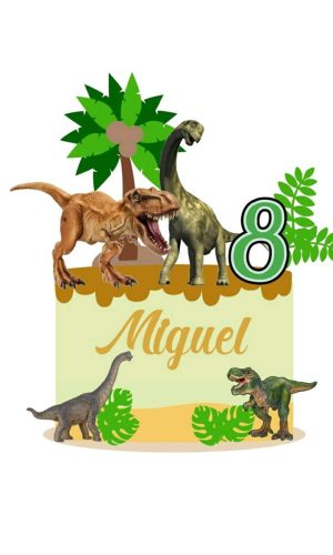 Arquivo topo de bolo dinossauro