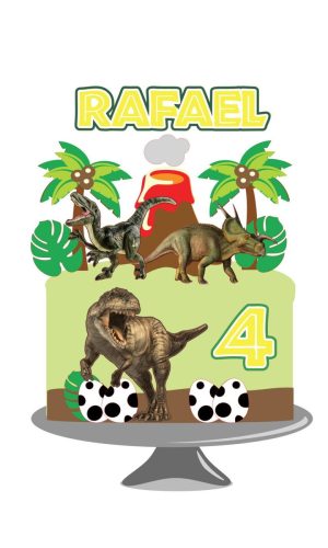 Arquivo topo de bolo dinossauro